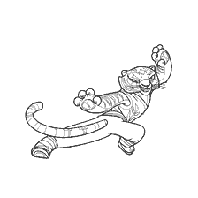 coloring page: Coloring of the Tigress Master of Kung Fu Panda