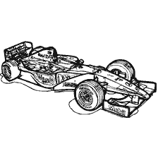 раскраска: Раскраска гоночного автомобиля Формула 1 1999 года