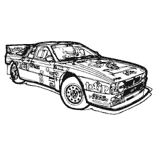 раскраска: Раскраска гоночного автомобиля 1983 года