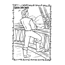 coloriage: Coloration par le capitaine John Smith de Pocahontas