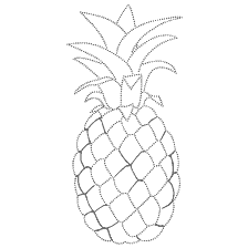 kolorowanka: Ananas rysunek dla kolorowanki