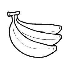 kolorowanka: Contour obraz bananów do kolorowania