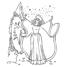 coloring page: The Snow Queen and the Broken Magic Mirror
