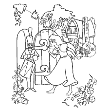 coloring page: Gerda and the Guardian in the Magic Garden