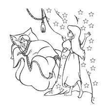 coloring page: Gerda rescues a boy in the palace