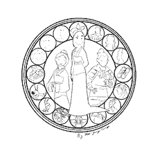 coloriage: Couleur des caractères de Mulan