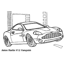 раскраска: Раскраска Aston Martin V12 Vanquish