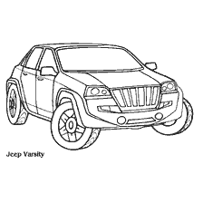 раскраска: Раскраска легкового автомобиля Jeep Varsity