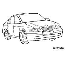 раскраска: Раскраска легкового автомобиля BMW 540
