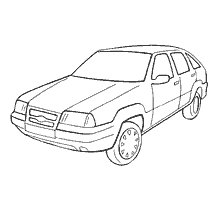 раскраска: Раскраска легкового автомобиля ИЖ-2126 Ода