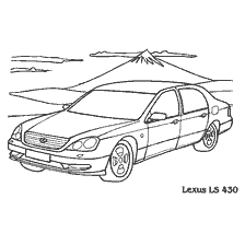 раскраска: Рисунок Lexus LS 430 для раскраски