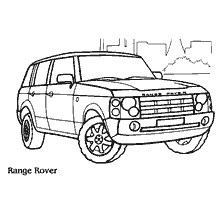 раскраска: Раскраска автомобиля Range Rover 2000 года