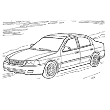 раскраска: Раскраска легкового автомобиля Kia Magentis