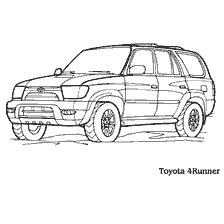 раскраска: Раскраска легкового автомобиля Toyota 4Runner