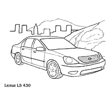 раскраска: Раскраска Lexus LS 430 &mdash; легковой автомобиль