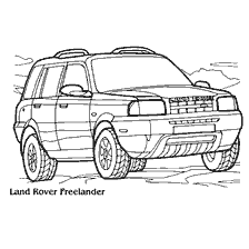 раскраска: Раскраска автомобиля Land Rover Freelander 2000 года