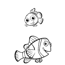 pagina da colorare: Colorare Nemo e suo padre dal cartone animato Trovare Nemo