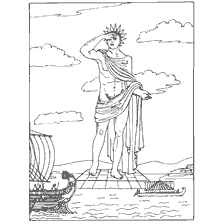 pagina da colorare: Colorazione del Colosso di Rodi