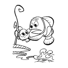 pagina da colorare: Disegno padre Nemo con suo figlio
