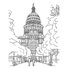 pagina da colorare: Rakrska Capitol a Washington, Stati Uniti