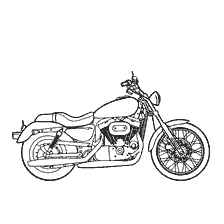 pagina da colorare: Harley-Davidson Sportster XL1200C