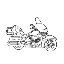 pagina da colorare: Harley-Davidson Ultra Classic Elektra Glide