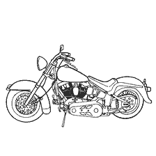 pagina da colorare: Harley-Davidson Heritage Softail Classic