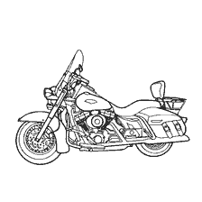 pagina da colorare: Harley-Davidson strada re classico