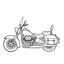 pagina da colorare: Harley-Davidson Heritage Softail personalizzato