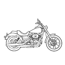 pagina da colorare: L'Harley-Davidson Dyna Low Rider