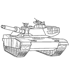 kolorowanka: Kolorowanki M1 A1 "Abrams" czołg bojowy