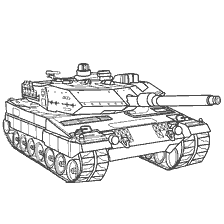 kolorowanka: Lampart 2 A5 z armatą 125mm i MG3