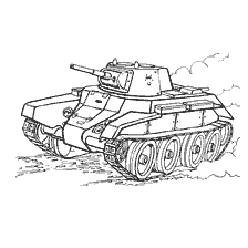 kolorowanka: Kolorowanki lekki zbiornik BT- 7, Rosja