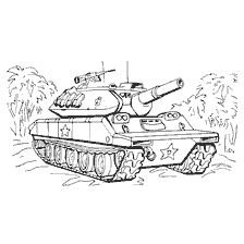 kolorowanka: Kolorowanki lekki zbiornik M 551 Sheridan