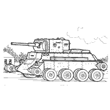kolorowanka: Kolorowanki lekki cysterna BT- 5 USSR 1933