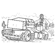 kolorowanka: T- 27 rysunek z opisem cech