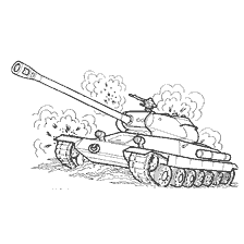kolorowanka: Kolorowanie ciężkiego zbiornika IS- 6