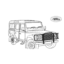 kolorowanka: Kolorowanki Landrover Defender 1993 wydania