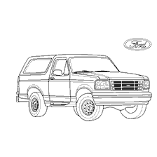 kolorowanka: Kolorowanki z 1998 Ford Bronco Jeep