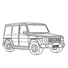 kolorowanka: Rysunek Mercedes- Benz G500