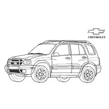 kolorowanka: Contour Kolorowanka Chevrolet Tracker