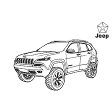 kolorowanka: Kolorowanie samochodu Jeep Cherokee