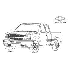 kolorowanka: Kolorowanki Jeep Chevrolet Silverado 2003