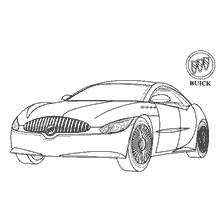 kolorowanka: Rysunek eksperymentalnego modelu samochodu Buick La Cross