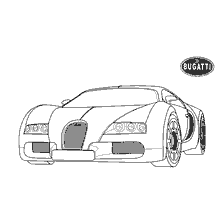 kolorowanka: Kolorowanki Bugatti Veiron (Włochy) - Model eksperymentalny