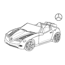 kolorowanka: Mercedes- Benz Vision SLA - Model eksperymentalny