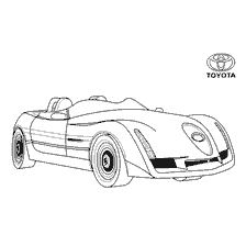 kolorowanka: Rysunek eksperymentalnego modelu Toyota FSX Roadster