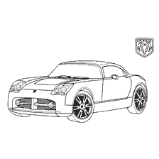 kolorowanka: Rysunek eksperymentalnego modelu samochodu Dodge Razor (USA)