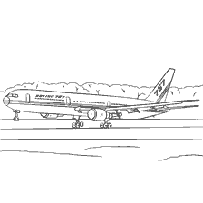 kolorowanka: Kolorowanki Boeing 767 na wybiegu
