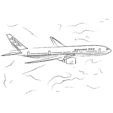 kolorowanka: Kolorowanki Boeing 777 w chmurach